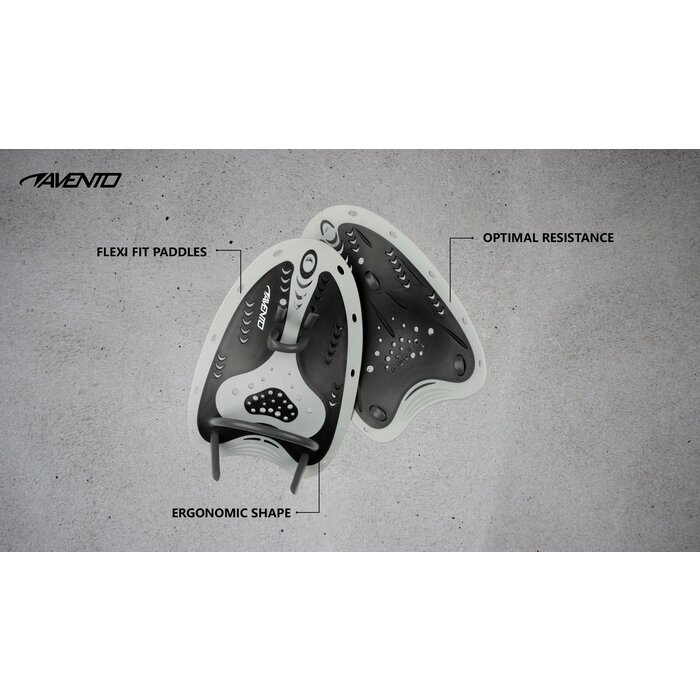 Avento® Avento® - Zwem handpeddels • Zilver/Zwart