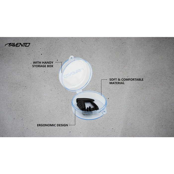 Avento® Avento - Swim earplugs • Black