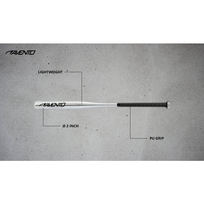Avento® Avento - Baseball bat Aluminum • 73 CM • Silver