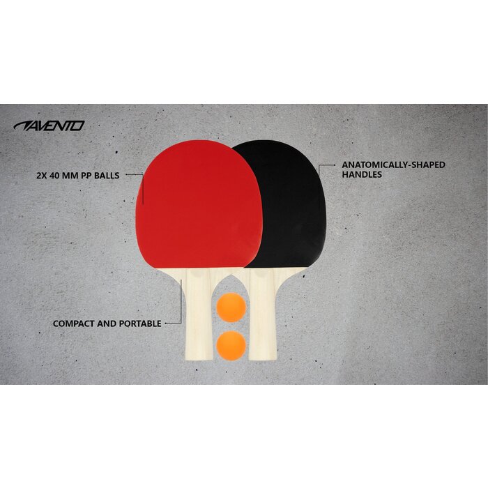 Avento® Avento - Tischtennis Set • TEAM UP • Schwarz/Rot