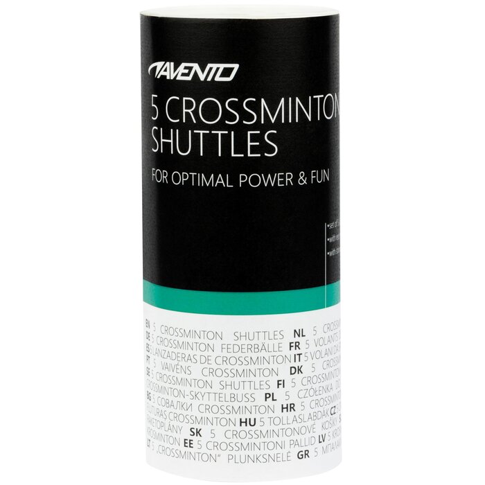Avento® Avento - 5 Crossminton Shuttles • RED TIP • FluoGelb/Rot