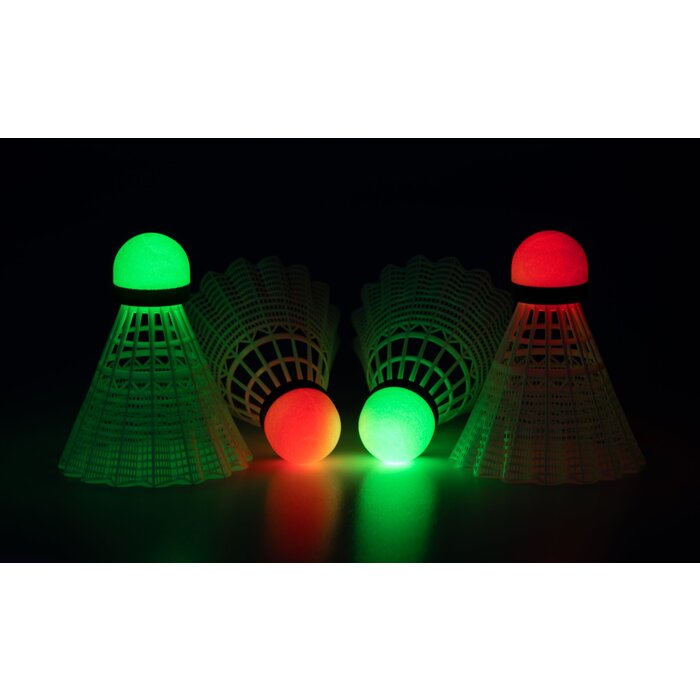 Avento® Avento - 4 Badminton Shuttles • LED • White