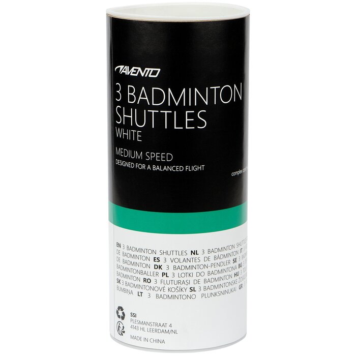 Avento® Avento - 3 Navettes de badminton • COMPLEX CORK • Blanc