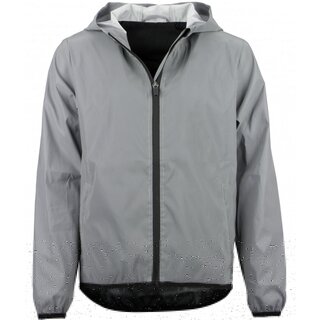 Avento® Reflective Jacket with hood Junior • FULL REFLECTIVE • Silver/Black
