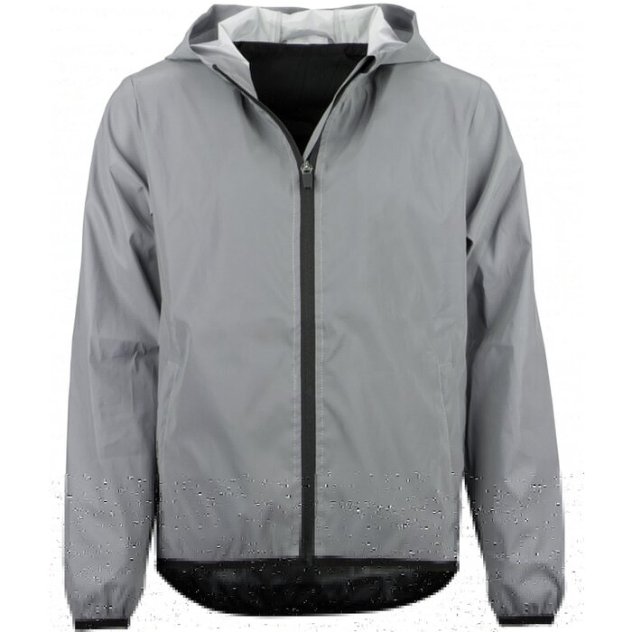 Avento® Avento® - Reflecterend Jack met Capuchon Junior • FULL REFLECTIVE • Zilver/Zwart