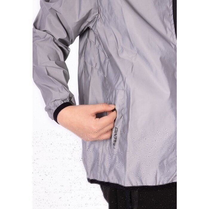 Avento® Avento - Reflective Jacket with hood Junior • FULL REFLECTIVE • Silver/Black