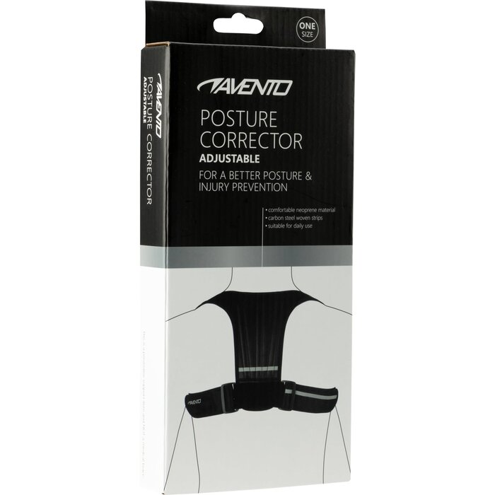 Avento® Avento - Posture/Shoulder Corrector Adjustable • Black/Silver gray