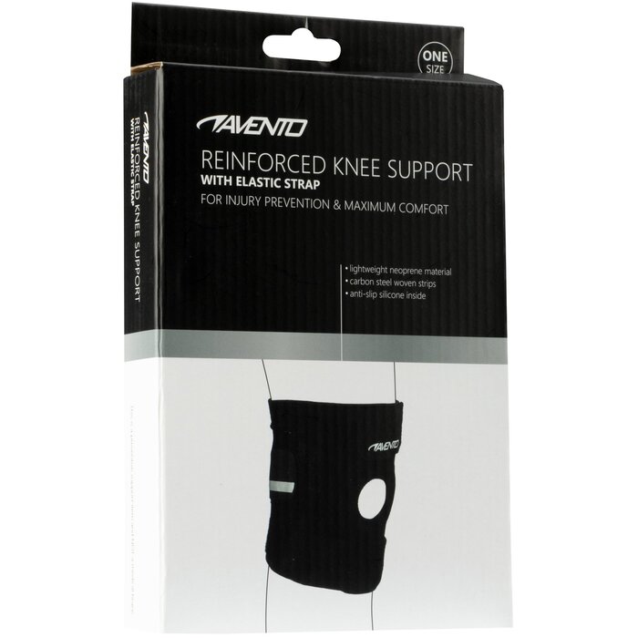 Avento® Avento - Knee Bandage Adjustable with Internal Support • Black