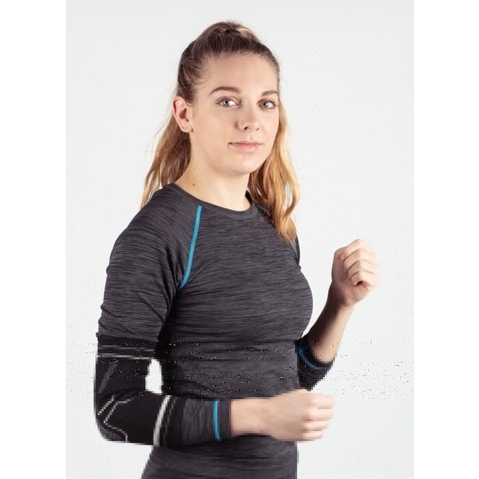 Avento® Avento - Ellenbogen-Kompressionsbandage • Schwarz/Silbergrau