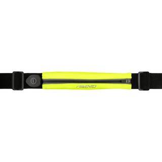 Avento® Ceinture de sport réfléchissante avec pochette de rangement LED • FluoJaune/Noir