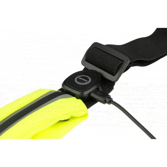 Avento® Avento - Reflective Sports Belt with Storage Pouch LED • FluoYellow/Black