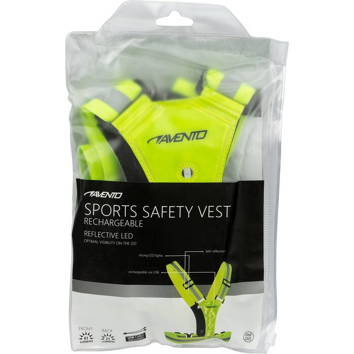Avento® Avento® - Sport Veiligheidsvest met LED • Oplaadbaar • Fluorgeel