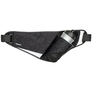 Avento® Hip bag with Drink Bottle • ALEX • Black/Silver