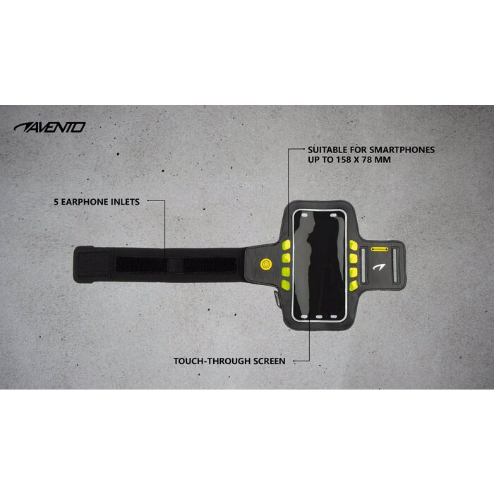 Avento® Avento - Brassard pour smartphone LED • AGDA • Noir