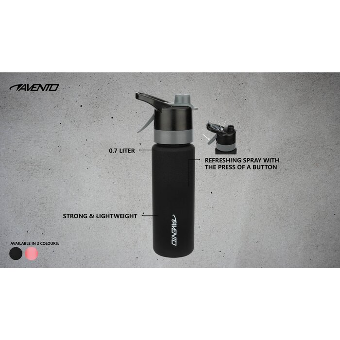 Avento® Avento - Trinkflasche Spray • 0,7 Liter • Rosa/Weiß