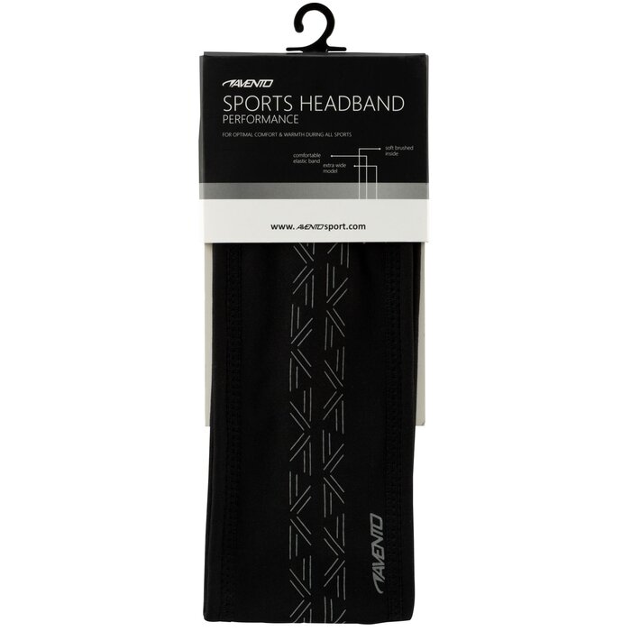 Avento® Avento - Bandeau de sport • PERFORMANCE • Noir/Argent