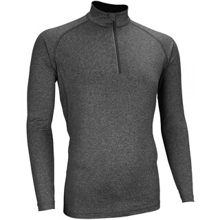 Avento® Langärmeliges Sportshirt • Männer • Anthrazit meliert/Silber
