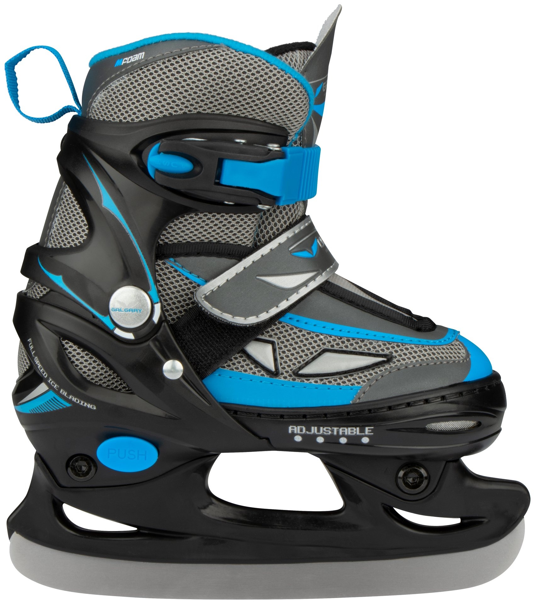Galgary® Galgary® - Eishockey Skate Junior einstellbares Halbboot • Galgary - Schwarz/Silber