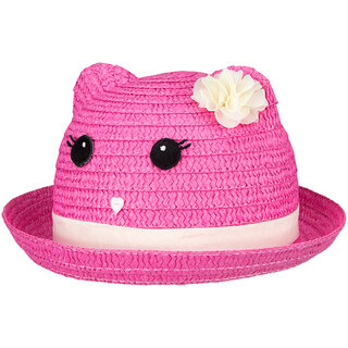 Waimea® Chapeau de paille Junior •  FIESTA • Rose/Blanc