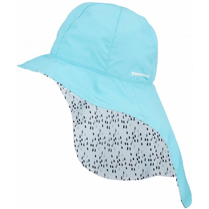 Waimea® Waime® - Chapeau uv avec couverture arrière réversible junior • bora • bleu