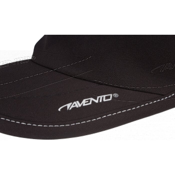 Avento® Avento - Running Cap Basic Black • QUICK DRY • Schwarz/Silbergrau