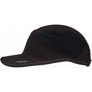 Avento® Bonnet de course Basic Black • QUICK DRY • Noir/Argent Gris