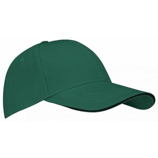 New Port® Baseballcap Junior • SANDWICH • Grün/Schwarz