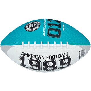 New Port® American Football •MINI • Aqua/Blanc