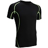 Avento® Avento® - Compressieshirt Korte Mouw COMFORT • Heren • Zwart/Fluorgeel