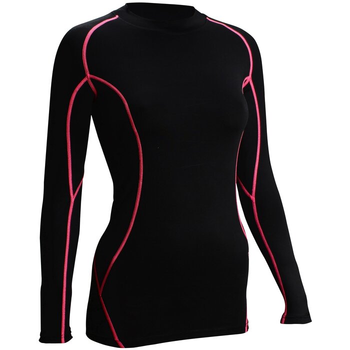 Avento® Avento - Chemise de compression à manches longues COMFORT • Femmes • Noir/Fuchsia