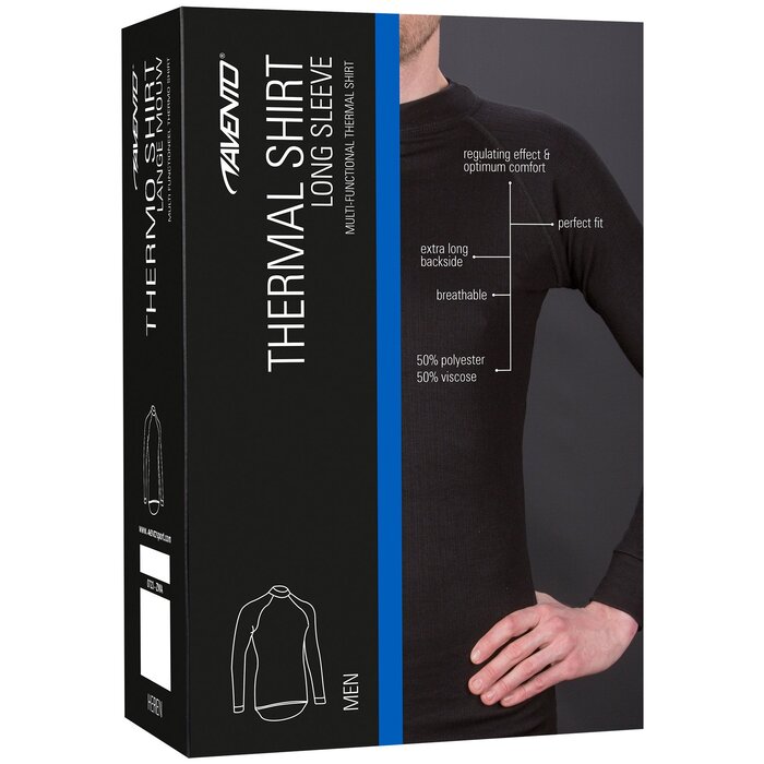 Avento® Avento - Thermo shirt Long sleeve • Men • Black