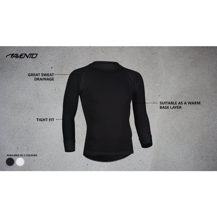 Avento® Avento® - Thermoshirt Lange Mouw • Heren • Zwart