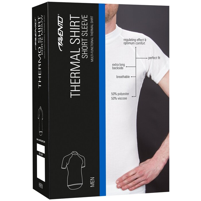 Avento® Avento® - Thermoshirt Korte Mouw • Heren • Wit