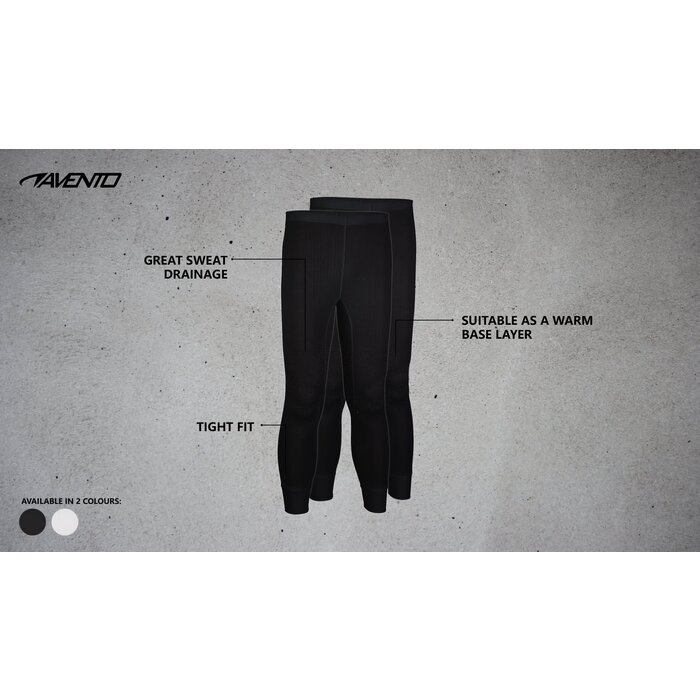 Avento® Avento - Pantalon thermique Junior • 2-PACK • Blanc