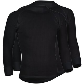 Avento® Langärmeliges Thermoshirt für Männer • 2-PACK • Schwarz