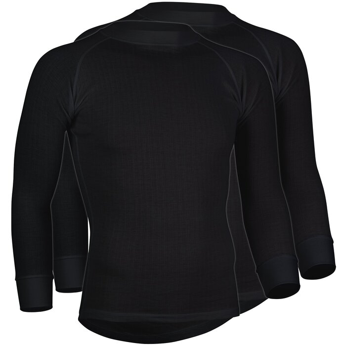 Avento® Avento - Langärmeliges Thermoshirt für Männer • 2-PACK • Schwarz
