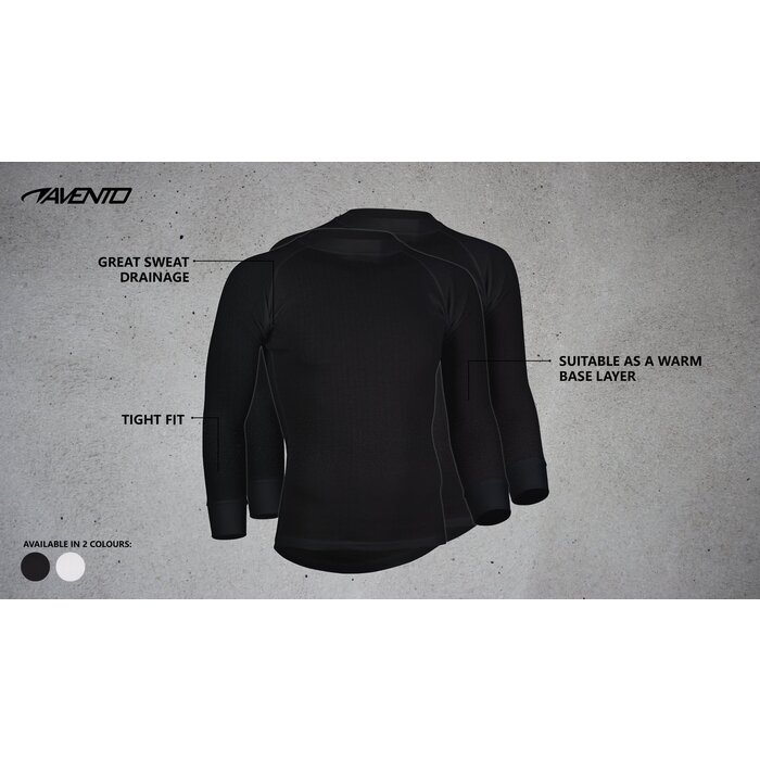 Avento® Avento - Thermo shirt Long sleeve Men • 2-PACK • Black