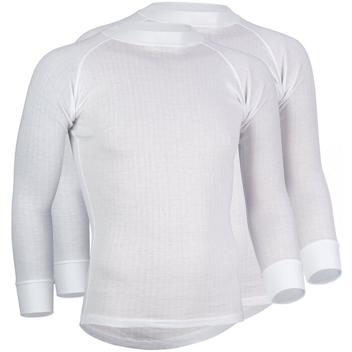 Avento® Avento® - Thermoshirt Lange Mouw Heren • 2-PACK • Wit
