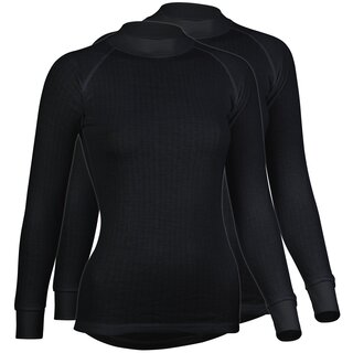 Avento® Avento® - Thermoshirt Lange Mouw Dames • 2-PACK • Zwart