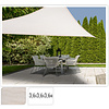 Schattenstoff Open Struktur Dreieck - 3,6 m - Creme