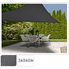 Shadow cloth open structure triangle - 3.6 m - Gray