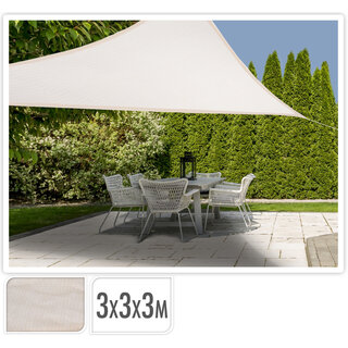 Shadow cloth open structure triangle - 3 m - Creme