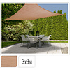 Structure ouverte en tissu d'ombre - 3x3 mètres - couleur de sable