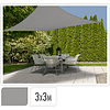 Schattentuch mit UV -Schutz UPF 50+ - 3x3 Meter - hellgrau