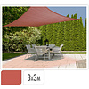 Tissu d'ombre avec protection UV UPF 50+ - 3x3 mètres - Terra