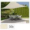 Tissu d'ombre avec protection UV UPF 50+ - 3x3 mètres - Off Blanc