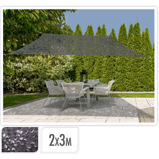 Camouflage / Net d'ombre - 2 x 3 m - gris foncé