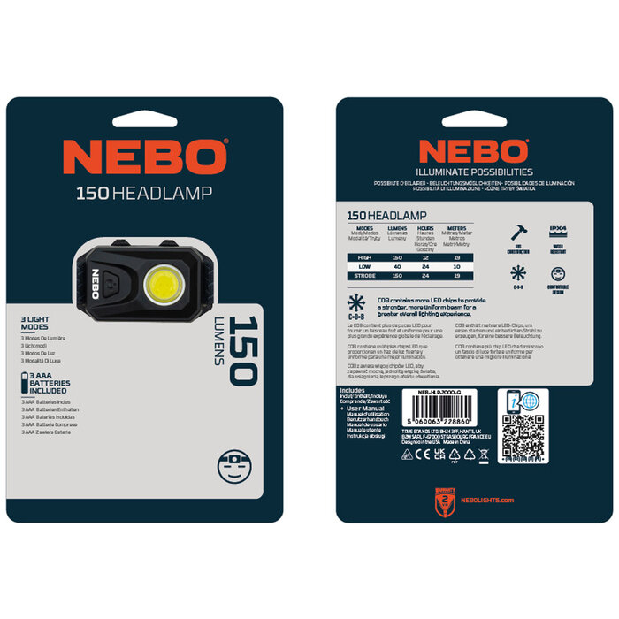 NEBO Nebo - 150 - Lampe frontale - Noir