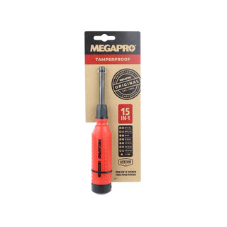 MegaPro Tamperproof 15-in-1 Multibit screwdriver Card