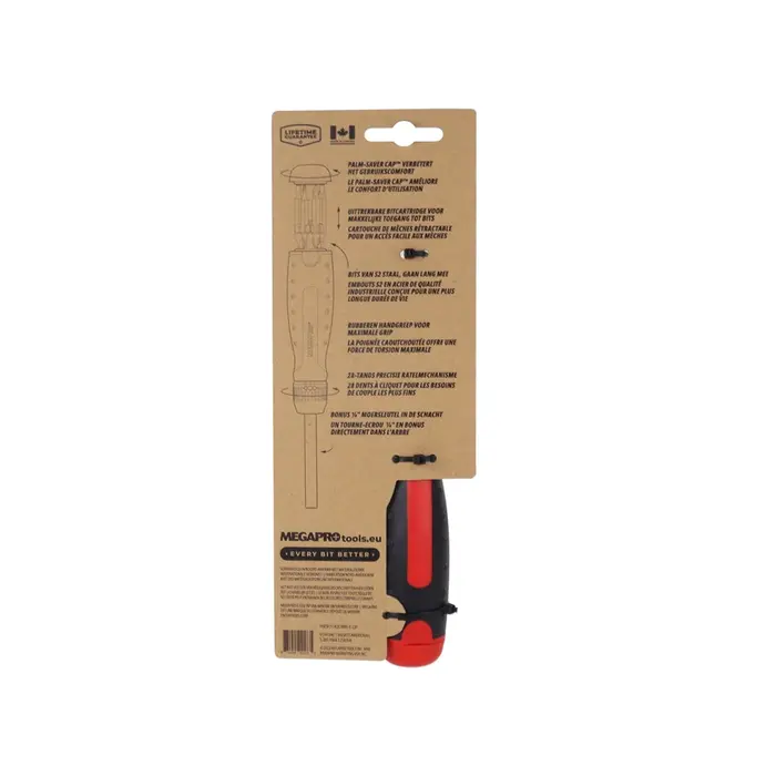 MEGAPRO RAYNET 13-en-1 Carte de tournevis Ratel Multibit